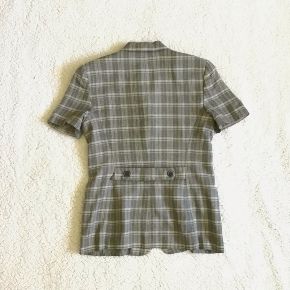 Gray/Sage Green Plaid Skirt Set - Picture 3 of 9